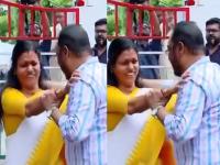 धक्कादायक! काँग्रेसच्या ज्येष्ठ नेत्याचा महिला आमदाराला जबरदस्ती मिठी मारण्याचा प्रयत्न; धक्का देत केलं दूर, VIDEO व्हायरल - Marathi News | Shocking Senior Congress leader Cherian Philip tries to forcefully hug female MLA Bindu Krishna VIDEO goes viral | Latest national News at Lokmat.com