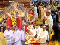 'लालबागचा राजा'च्या चरणी आज नेत्यांची रांग! अमित शाहांच्या आधी शरद पवार नात-जावयासोबत पोहोचले - Marathi News | Today MP Sharad Pawar, Amit Shah visited the of Lalbag Raja | Latest maharashtra Photos at Lokmat.com