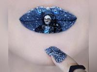 ओठांचा कॅनव्हाससारखा वापर करून पेंटींग, अद्वितीय कलाकारीचा अद्भूत नजारा! - Marathi News | Makeup Artist Uses Her Lips As A Canvas | Latest social-viral Photos at Lokmat.com