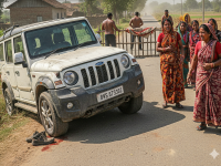 भयानक प्रकार! भाजप नेत्याने शेतकऱ्याला थारखाली चिरडले, वाचवायला आलेल्या मुलींचे कपडे फाडले - Marathi News | Horrific incident! BJP leader crushed farmer under Mahindra Thar, tore clothes of girls who came to save him | Latest crime News at Lokmat.com भयानक प्रकार! भाजप नेत्याने शेतकऱ्याला थारखाली चिरडले, वाचवायला आलेल्या मुलींचे कपडे फाडले - Marathi News | Horrific incident! BJP leader crushed farmer under Mahindra Thar, tore clothes of girls who came to save him | Latest crime News at Lokmat.com