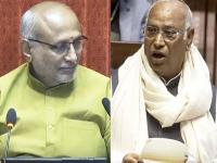 "त्या बाजूला फार बघू नका..., धोका आहे...!", भरसंसदेत उपराष्ट्रपती सीपी राधाकृष्णन यांना नेमकं काय म्हणाले खर्गे? - Marathi News | parliament winter session 2025 congress mallikarjun kharge welcome cp radhakrishnan in rajya sabha said Do not look too far in that direction there is danger | Latest national News at Lokmat.com