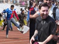 कोलकात्यात मेस्सी आला अन्... संतप्त चाहत्यांनी खुर्च्यांचाच फुटबॉल केला! - Marathi News | Messi came to Kolkata and... angry fans played football with their pants down! | Latest national News at Lokmat.com कोलकात्यात मेस्सी आला अन्... संतप्त चाहत्यांनी खुर्च्यांचाच फुटबॉल केला! - Marathi News | Messi came to Kolkata and... angry fans played football with their pants down! | Latest national News at Lokmat.com