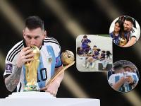मेस्सीचे वर्ल्ड कप सेलिब्रेशन! आईला मिठी मारून लहान मुलासारखा रडला, पत्नी व मुलांसमोर भावनिक झाला - Marathi News | FIFA World Cup 2022 Final : Lionel Messi shares emotional moment with his mother, wife & childrens after leading Argentina to World Cup glory, Video | Latest football Photos at Lokmat.com