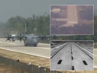 इमर्जन्सी स्ट्रिपवर उतरवलं PM नरेंद्र मोदींचं विमान; चीन सीमेजवळ भारतीय सैन्यानं केली कमाल - Marathi News | PM Narendra Modi lands at the Emergency Landing Facility (ELF) on the Moran Bypass in Dibrugarh Assam | Latest national Photos at Lokmat.com