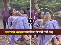 Video: माकडाच्या उडीने REEL मध्ये आलं वेगळंच 'थ्रिल' !! घाबरलेल्या मुलीने पुढे काय केलं बघा - Marathi News | trending viral video monkey jump onto girl lap while shooting for instagram reel brought different thrill to social media see what happened next social media | Latest social-viral News at Lokmat.com