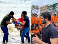 PHOTOS: विसर्जनाच्या दुसऱ्या दिवशी अमित ठाकरे थेट दादर चौपाटीवर, स्वच्छता मोहिमेत घेतला सहभाग! - Marathi News | On the second day of ganesh visarjan amit Thackeray participated in the cleanliness campaign at Girgaon Chowpatty | Latest mumbai Photos at Lokmat.com