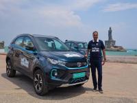 Tata Motors चा मोठा विक्रम; अवघ्या 4 दिवसात Nexon EV ने केला 4,000 KM प्रवास - Marathi News | Tata Nexon EV, Tata Motors' big record; Nexon EV traveled 4,000 KM kashmir to kanyakumari in just 4 days | Latest auto Photos at Lokmat.com