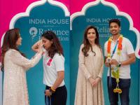 नीता अंबानींकडून भारतीय खेळाडूंचे स्वागत; कौतुकाचा वर्षाव, मराठमोळ्या स्वप्नीलचा वाढदिवसही साजरा - Marathi News | paris Olympics 2024 updates Nita Ambani welcomes Indian athletes including Manu Bhakar and Swapnil Kusale at India House, see here photos | Latest other-sports Photos at Lokmat.com