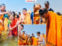 Mahakumbh 2025: नितीन गडकरींचे कुटुंबासोबत संगमात स्नान; म्हणाले, "गंगा मातेचे सर्वांना आशीर्वाद लाभो" - Marathi News | Mahakumbh 2025 Nitin Gadkari took a dip in Sangam with his family | Latest national Photos at Lokmat.com