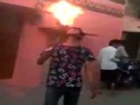 केरोसीन अंगावर ओतून स्टंट करण्याच्या नादात गमावला जीव