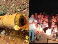 भिवंडीत सापडल्या शिवकालीन ऐतिहासिक तोफा; शिवप्रेमींमध्ये उत्साह - Marathi News | Historical guns found in Bhiwandi; Enthusiasm among Shiva lovers | Latest thane Photos at Lokmat.com