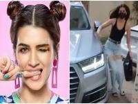 SEE PICS : फाटकी जीन्स, त्यातच गेला तोल...! फॅशनच्या नादात क्रिती सॅनन झाली ट्रोल - Marathi News | kriti sanon survived the fall down looks gorgeous in backless black top and distressed denim jeans | Latest filmy Photos at Lokmat.com