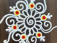 देवघर-तुळशी वृंदावनापुढे काढण्यासाठी छोट्या रांगोळ्यांचे प्रकार, १ मिनिटांत काढा सुंदर नाजूक लहान रांगोळी - Marathi News | Types of small rangolis to draw in front of Devghar, Tulsi Vrindavan, rangoli designs for mandir at home and tulsi Vrindavan, rangoli designs for house temple | Latest sakhi Photos at Lokmat.com