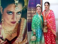 रेखापेक्षाही सुंदर दिसते तिची बहीण राधा; एकेकाळी होती प्रसिद्ध अभिनेत्री - Marathi News | rekha birthday special actress sister radha sayed was also an actress | Latest filmy Photos at Lokmat.com