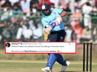 रोहितच्या शतकानं मन भरलं नाही! चाहत्याची थेट मुंबईचा कर्णधार शार्दुल ठाकूरला विनंती! आम्हाला... - Marathi News | Rohit Sharma's Hundred Sets Up Mumbai's Win vs Sikkim Fans Demand Shardul Thakur Bat First In Next Match We Want See Hitman Scoring Double Century Vijay Hazare Trophy 2025-26 | Latest cricket News at Lokmat.com