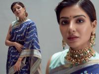 साडीत प्रचंड सुंदर दिसते अभिनेत्री समांथा, पाहा तिचे Unseen फोटो! - Marathi News | Samantha looks beautiful in a saree, see pics | Latest filmy Photos at Lokmat.com