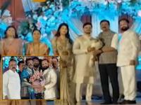 खासदार नरेश म्हस्के यांच्या मुलाच्या विवाहसोहळ्यात संजय राऊतांची हजेरी; शिवसैनिक अवाक - Marathi News | Sanjay Raut's presence at the wedding of MP Naresh Mhaske's son Shiv Sainiks speechless | Latest thane News at Lokmat.com