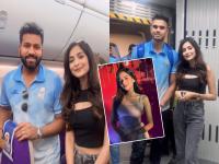 PHOTOS: मुंबईच्या खेळाडूंसोबत फोटो काढून प्रसिद्धी मिळवणारी 'मिस्ट्री गर्ल', कोण आहे ती? - Marathi News | Actress Sejal Jaiswal posed for pictures with former Mumbai Indians captain Rohit Sharma and other players | Latest social-viral Photos at Lokmat.com