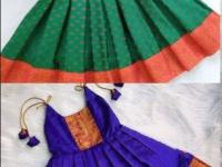 जुन्या काठपदराच्या साड्यांचे शिवा लहान मुलींसाठी सुंदर ड्रेस; १० आकर्षक-युनिक डिजाईन्स.. - Marathi News | Transform Old Saree to Kids Dress : How To Make Kids Dresses Using Saree | Latest sakhi Photos at Lokmat.com