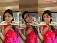 'वडापाव'साठी शिल्पा शेट्टीनं डाएटला ठोकला राम-राम, शेअर केले मजेशीर फोटो! - Marathi News | Shilpa Shetty Enjoying Vada Pav In Car Share Photos | Latest filmy Photos at Lokmat.com