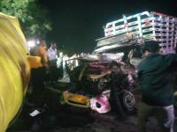 सिन्नरमध्ये भीषण अपघातात चौघांचा होरपळून मृत्यू; जागरण गोंधळावरून परतताना काळाचा घाला - Marathi News | Sinnar Accident 4 Burnt to Death as Pickup Catches Fire After Colliding with Truck | Latest nashik News at Lokmat.com सिन्नरमध्ये भीषण अपघातात चौघांचा होरपळून मृत्यू; जागरण गोंधळावरून परतताना काळाचा घाला - Marathi News | Sinnar Accident 4 Burnt to Death as Pickup Catches Fire After Colliding with Truck | Latest nashik News at Lokmat.com