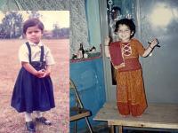 गोबऱ्या गालांची, घाऱ्या डोळ्यांची 'ही' चिमुकली, आज गाजवतेय मराठी इंडस्ट्री; ओळखलंत का? - Marathi News | marathi actress sonalee kulkarni childhood photos from school days looks cute | Latest filmy Photos at Lokmat.com