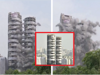 Twin Tower Demolition: 800 कोटींचे ट्विन टॉवर्स, पाडण्यासाठी लागले फक्त 17.55 कोटी; नेमका वाद काय होता? जाणून घ्या... - Marathi News | Twin Tower Demolition: Noida Supertech twin towers demolished in just 10 seconds, See Photos... | Latest national Photos at Lokmat.com