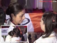 भावनांचा बांध फुटला! आशा भोसले यांच्या अंत्यदर्शनावेळी नात जनाई भावुक, तब्बूने केलं सांत्वन - Marathi News | tabu consoles zanai bhosle at asha bhosle s funeral at lower parel home in mumbai | Latest filmy News at Lokmat.com