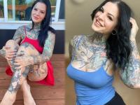 टॅटू गर्ल! शरीराच्या ६५ टक्के भागावर या मॉडलने काढले आहे Tattoo, बघणारे समजतात तिला गुन्हेगार... - Marathi News | This US woman covered 65 percent of her body in tattoos | Latest jarahatke Photos at Lokmat.com