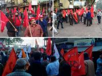 'भारत बंद' : ठिकठिकाणी कामगार संघटनांची आंदोलने - Marathi News | Bharat Bandh 2020 All India Strike | Latest national Photos at Lokmat.com