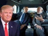 Donald Trump Visit: 'या' कारणासाठी डोनाल्ड ट्रम्प यांच्या 'द बीस्ट' कारमध्ये बसले नाहीत पंतप्रधान मोदी? - Marathi News | Donald Trump India Visit: PM Modi not sitting in Donald Trump's 'The Beast' car for 'this' reason? | Latest social-viral Photos at Lokmat.com