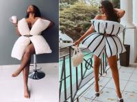 #quarantinepillowchallenge : कपड्यांऐवजी मुलींनी अंगावर फक्त बांधली उशी, फोटो पाहून म्हणाल, ही फॅशन अशी गं कशी? - Marathi News | Instagram 'pillow challenge' has people wearing bedding as dresses during lockdown api | Latest social-viral Photos at Lokmat.com