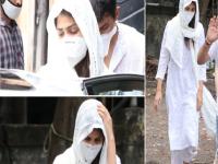 सुशांत सिंग राजपूतच्या अंत्यदर्शनासाठी पोहोचली रिया चक्रवर्ती, पाहा Photo - Marathi News | rhea chakraborty spotted to see sushant singh rajput in hospital for the last time | Latest filmy Photos at Lokmat.com