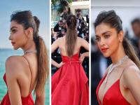 Cannes 2022 : झोपेतून उठून आलीस का? दीपिका पादुकोणची हेअर स्टाईल पाहून नेटकऱ्यांनी केलं ट्रोल - Marathi News | deepika padukone cannes look red gown messy hairdo netizens trolls | Latest filmy Photos at Lokmat.com