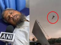 अंगावर शहारा आणणारी घटना! वादळात टीनशेडसोबत 'नन्हे मियाँ'ही उडाले अन्...; थरार कॅमेऱ्यात कैद -  बघा VIDEO - Marathi News | Uttar pradesh Bareilly Shocking incident Nanhe Miyan also flew away with tin shed in the storm and Thrill captured on camera Watch VIDEO | Latest national News at Lokmat.com