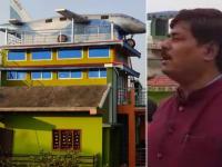 भारीच! घराचं नाव 'इंडिओ', गल्लीचं 'विमानतळ'; पठ्ठ्यानं असं पूर्ण केलं आपलं स्वप्न, पाहा फोटो - Marathi News | Hatke Viral News : Model of the plane built on the roof of the house | Latest jarahatke Photos at Lokmat.com