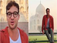 फक्त एका दिवसासाठी अमेरिकेतून युवक भारतात आला; ताजमहाल पाहून निघून गेला, Video व्हायरल - Marathi News | A social media content creator from America came to India for just one day; left after seeing the Taj Mahal, video goes viral | Latest social-viral News at Lokmat.com