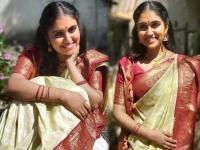 साडीत खुललं रिंकु राजगुरूचं सौंदर्य, सोशल मीडियावर शेअर केला फोटो - Marathi News | Photo: Rinku Rajguru looks pretty in This Red Color saree | Latest filmy Photos at Lokmat.com