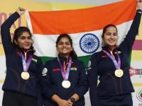 ISSF World Cup 2022: मराठमोळ्या राही सरनोबतचं ऐतिहासिक यश, नेमबाजी विश्वचषकात सांघिक गटात जिंकलं सुवर्णपदक - Marathi News | Marathmolya Rahi Sarnobat's historic success, won a gold medal in the team group at the Shooting World Cup | Latest other-sports Photos at Lokmat.com