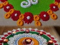Diwali laxmi puja rangoli : लक्ष्मीपूजनासाठी फक्त ५ मिनिटात काढा सोप्या, आकर्षक रांगोळ्या; एकापेक्षा एक रांगोळी डिजाईन्स - Marathi News | Diwali laxmi puja rangoli : Simple, easy rangoli designs for laxmi puj diwali | Latest sakhi Photos at Lokmat.com