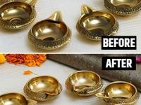 तेलकट-जुनी पितळेची जुनी भांडी- दिवे स्वच्छ चकचकीत करण्याच्या ४ ट्रिक्स; प्रसन्न पुजेची तयारी - Marathi News | How to clean brass pooja items : How to clean brass, pital Diya | Latest sakhi Photos at Lokmat.com