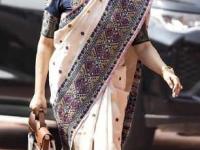 खासदार कंगना रणौतचं पाहा पॉवर ड्रेसिंग! गॉगल, घड्याळ आणि साडी इतकी सुंदर की.. पाहा फोटो.. - Marathi News | actress kangana ranaut enter in parliament in a graceful ivory saree, photos viral | Latest sakhi Photos at Lokmat.com