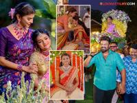 Photos: लेकीला पहिली पाळी आली; साऊथ अभिनेत्रीने केला मोठा सोहळा, सोशल मीडियावर होतंय कौतुक - Marathi News | south actress lakshmi manchu celebrated first period of daughter half saree function photos | Latest filmy Photos at Lokmat.com