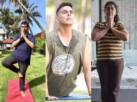 कोरोनाच्या सावटात जागतिक योग दिन, सोशल डिस्टन्स जपून घरातचं योगासनं - Marathi News | In the excitement of World Yoga Day, do yoga at home while maintaining social distance | Latest national Photos at Lokmat.com