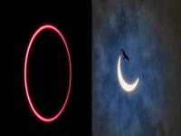 Solar Eclipse 2020 : आकाशात 'रिंग ऑफ फायर', भारतासह संपूर्ण जगात 'असा' दिसला सूर्याचा 'नजारा' - Marathi News | Solar Eclipse 2020 : Ring of fire seen in the sky amid solar eclipse | Latest national Photos at Lokmat.com