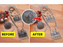 How to clean on sale oxidized jewellery at home