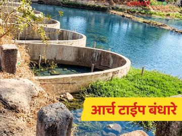Arch Type Dam : आर्च टाईप बंधाऱ्यामुळे भूजल पातळीत लक्षणीय वाढ, या बंधाऱ्याची रचना कशी असते?  - Marathi News | Latest News Arch type dam causes significant increase in groundwater level, what is the structure of this dam? | Latest weather News at Lokmat.com