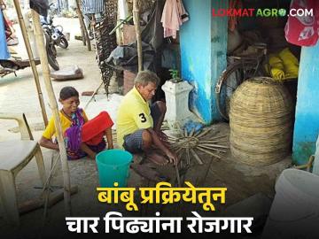 Bamboo Business : बांबूपासून विविध वस्तूंचा व्यवसाय, भंडाऱ्यातील गराडे कुटुंबियांच्या चार पिढ्यांना रोजगार - Marathi News | Latest news Employment of four generations of Garade families in Bhandara through bamboo business | Latest News at Lokmat.com