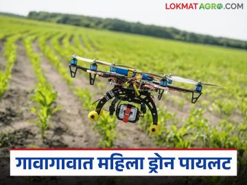 Spraying With Drones : शेतीत महिलांचा नवा 'उड्डाण' प्रयोग; ड्रोनने होणार औषध फवारणी - Marathi News | latest news Spraying With Drones: Women's new 'flying' experiment in agriculture; Spraying of pesticides will be done with drones | Latest News at Lokmat.com