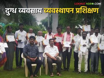 Dairy Business : दुग्ध व्यवसायात भरारीसाठी योग्य आणि उत्तम व्यवस्थापन गरजेचे, वाचा सविस्तर  - Marathi News | Latest News Training on Dairy Business Management at Krishi Vigyan Kendra Tondapur | Latest News at Lokmat.com